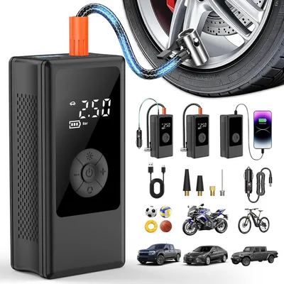 Obrázok produktu pre Bezdrôtová elektrická pumpa na vzduch, prenosná batéria s kapacitou 16 000 mAh