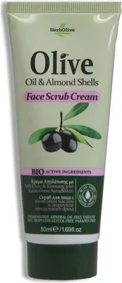 Produktbild von Herbolive Gesichtspeelingcreme mit Olivenöl & Mandelschalen 50ml