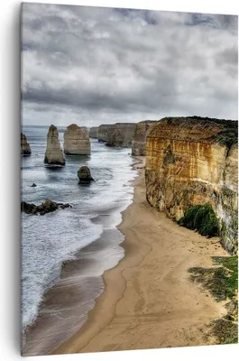 Produktbild von Bild auf Leinwand - Leinwandbild - Einteilig - Strand Ozean Landschaft - 70x100cm - Wand Bild - Wanddeko - Wandbilder - Leinwanddruck - Wanddekoration - Leinwand bilder - Wandbild - PA70x100-0141