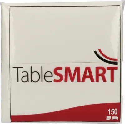 Produktbild von Serviette TableSMART 486012 33x33cm 3-lagig 1/8 Falz weiß 150 Stück