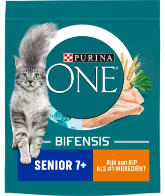 Productafbeelding van Purina One Senior Kip & Volkoren Granen 3KG