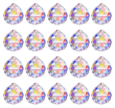 Produktbild von 30mm Kristallkugel 20-pack Regenbogen Anhänger