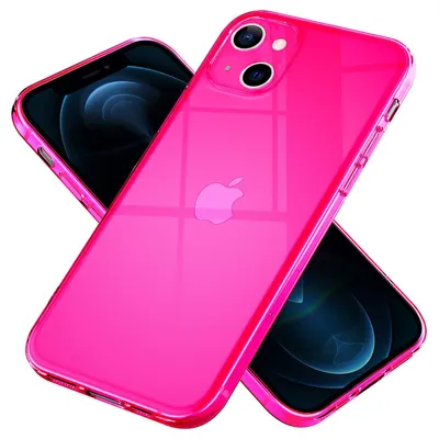Obrázok produktu pre NALIA Priehľadné neónové puzdro na mobilný telefón iPhone 13, farebný priehľadný kryt Puzdro ružové