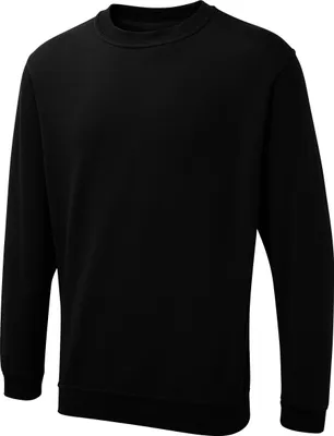 Produktbild von Uneek UX Sweatshirt UX3 Herren Damen Basic Rundhals schwarz 4XL