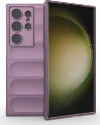 Produktbild von Mobigear Bumpy  Samsung Galaxy S24 Ultra Hülle Flexibles TPU Backcover - Lila