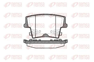 Produktbild von REMSA Bremsbeläge Satz Hinten Bremsklötze für CHRYSLER 300 C Touring (LX, LE) 1127.08