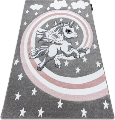 Produktbild von Kinderteppich PETIT PONY grau Grau 180x270 cm