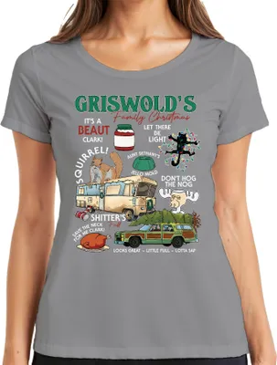 Produktbild von Griswolds Family Christmas Schöne Bescherung Zitate - Weihnachten Xmas Damen T-Shirt, Grau, XL