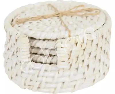 Produktbild von er SET/6 Weiß rattan 12x12x6