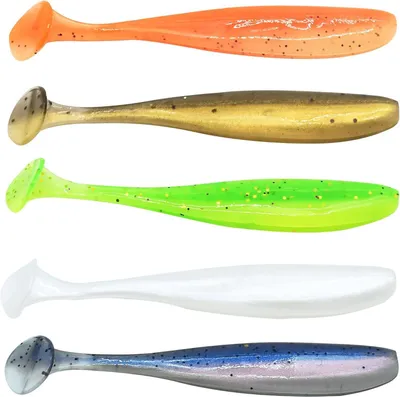 Productafbeelding van Zachte Vis Lokaas - Plastic Kunstaas - Hengelsport Pleziervaart - Dubbele Haak Groef - 100 Stuks 7cm - Meerdere Kleuren