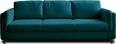 Produktbild von Best Mobilier Brooke, Blau, 3 Sitz(e), Brooke, Samt, Holz, Holz
