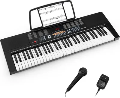Produktbild von COSTWAY Elektronisches Keyboard mit 61 Tasten, tragbares Digitalpiano mit 300 Rhythmen, 300 Klangfarben, 50 Demo-Songs, 3 Lehrmodi, LED-Anzeige
