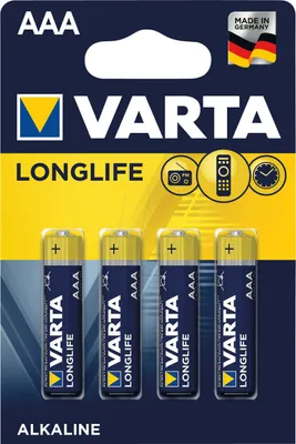 Produktbild von VARTA Batterie "Longlife" Alkaline Batterie, SB-ve Micro (LR03, A