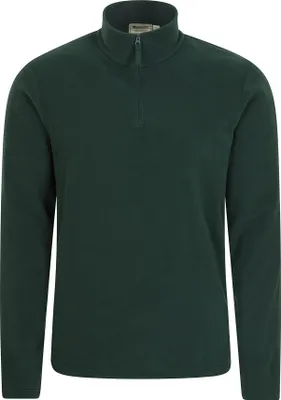 Image de Mountain Warehouse - Haut en polaire "Camber II" avec demi-zip pour homme MW3270 (XXS) (Vert foncé)