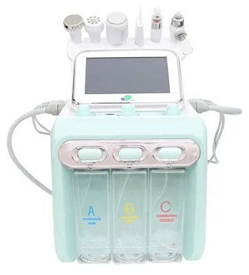 Produktbild von Hydrodermabrasionsgerät - 6-in-1 Gesichtsgerät - Mikrodermabrasion - RF-Lifting - Wasserpeeling - Vibrationsmassage - EU-Stecker