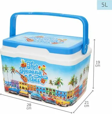 Obrázok produktu pre Prenosná chladnička Aktive The Havana Vibes 5 L
