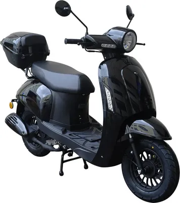 Produktbild von Motorroller Massimo 50ccm 45 km/h Euro 5, schwarz mit Top Case GT Union