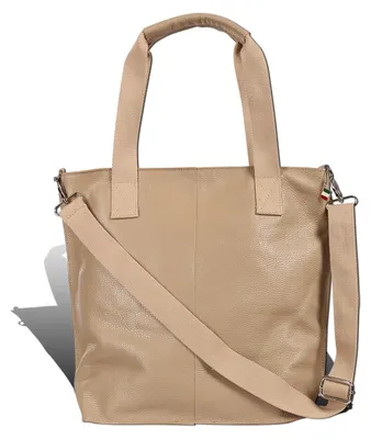 Produktbild von Florence Damen Schultertasche Shopper Tasche taupe beige Leder Größe 44x14x365 D2OTF161I