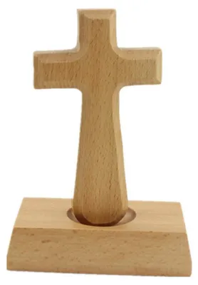 Holzkreuz Ornament, 1 Stück, stehend, 12,5x7,5 cm, für Dekoration