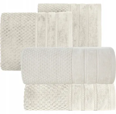 Image de Eurofirany Serviette Set Coton Beige 50x90cm & 70x140cm