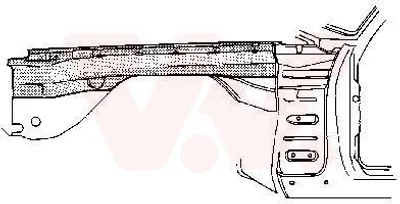 Produktbild von VAN WEZEL 3010320 Kotflügel Vorne Rechts passend für MERCEDES-BENZ Stufenheck (W123) W123 Coupe (C123) W123 T-modell (S123)