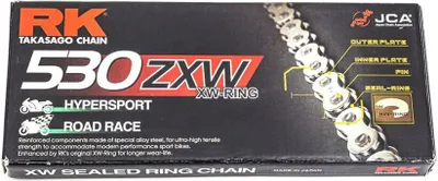Produktbild von Rk 530zxw X 118 Kette Durchsichtig 118 Links Durchsichtig 118 Links