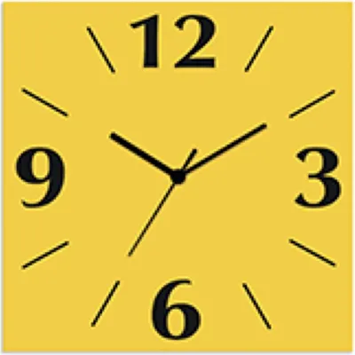 Produktbild von ARTland Wanduhr auf Alu Quarzuhr - schwarzer Zeiger Trendfarbe Gelb Größe: 30x30 cm