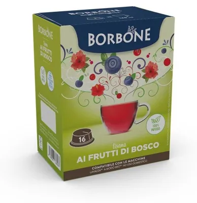 Image de Caffè Borbone Infusion aux Fruits Rouges 16 Capsules compatibles Lavazza A Modo Mio