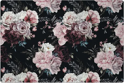 Produktbild von Küchenmatte 120x180 cm Vinylmatte Bodenmatte Dekoration - Blumen Pfingstrosen