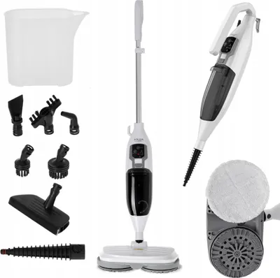 Obrázek produktu pro Rotační Parní Mop 1300W 3 Výkony, 550 Ml, 5M Kabel, 15 Sekund Zahřívání