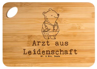 Produktbild von Mr. & Mrs. Panda Holzbrett Arzt Leidenschaft - Transparent - Geschenk, Schneidebrett, Frühstücksbrettchen, Mediziner, Spruch, Frühstücksbrett, Hackbrett, Krankenhaus
