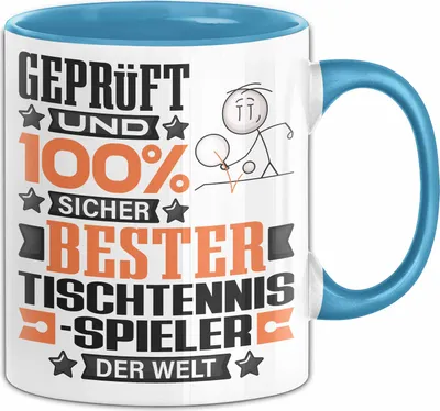 Produktbild von Tischtennisspieler Geschenk Lustiger Spruch für Tischtennisspieler Geschenkidee Bester Tischtennisspieler Der Welt (Blau)