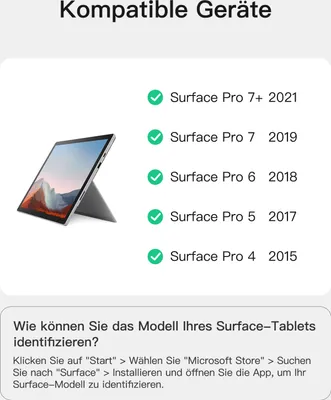 Immagine prodotto di inateck KB02027_GRAY inateck Keyboard Surface gray, Sureface GO 1-4 Compatible