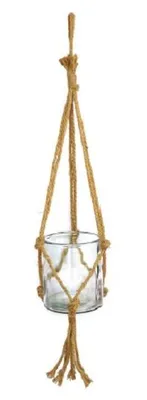 Produktbild von Glaskette mit großer Schnur, Topf Ø15 x Höhe 17 cm, Gesamthöhe 90 cm