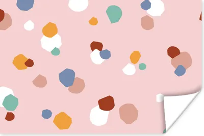Produktbild von MuchoWow® Poster Kinder - Pünktchen - Rosa 60x40 cm - Schlafzimmerdekoration