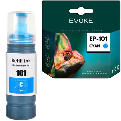 Image de Cartouches d'encre compatibles pour l'imprimante Epson 101, 101 Cyan, 70 ml, compatibles avec les modèles MFC-J2340DW, MFC-J3540DW et MFC-J3940DW