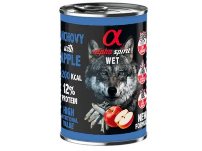 Obrázok produktu pre ALPHA SPIRIT WET Ančovička s jablkom - mokrá krmiva pre psov - 400 g