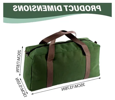Produktbild von Werkzeugtasche aus Segeltuch, 35,6 x 12,7 x 20,3 cm, tragbar und verschleißfest