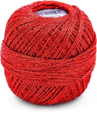 Produktbild von Gründ Glitter Garn uni 25g,110 m LL,85 % Viskose/15%met. Garn 8222 uni rot