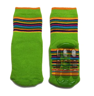Produktbild von Kinder ABS-Socken aus Baumwolle Regenbogen Grün Größe 23-26
