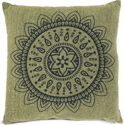 Obrázok produktu pre Sizo ručne vyrobený vankúš Mandala 45 x 45 cm - Olive