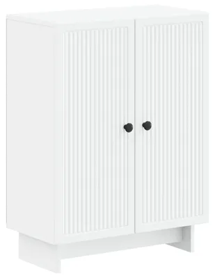 Image de vidaXL Armoire de rangement pour salle de bain EDE, blanche, 59,5 x 31 x 80 cm