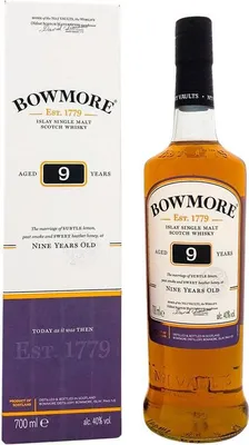 Produktbild von Bowmore 9 Years + Box 700ml 40% Vol.