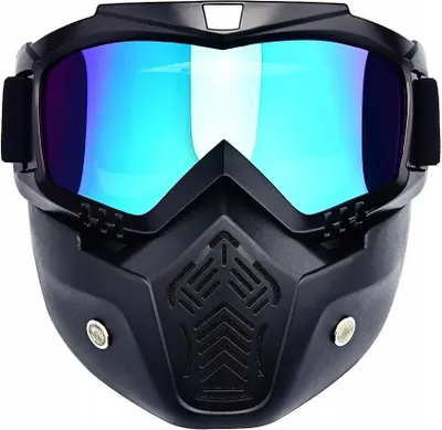 Zdjęcie produktu dla Kask na quada motocyklowy z goglami 2w1 wytrzymały kask ochronny do jazdy w terenie