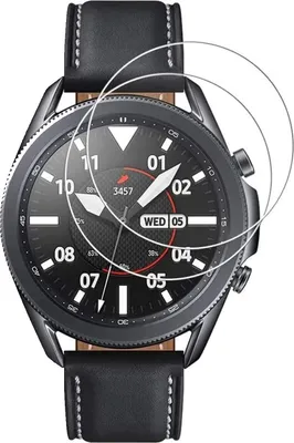 Image de Verre trempé pour Samsung Galaxy Watch 3 45mm [2 pièces] Verre de protection en verre blindé Film de protection en verre blindé Phonillico®