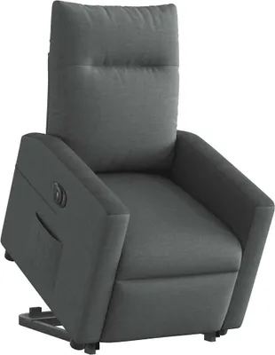 Immagine prodotto di Poltrona Alzapersona Reclinabile Elettrica Grigio Scuro Tessuto