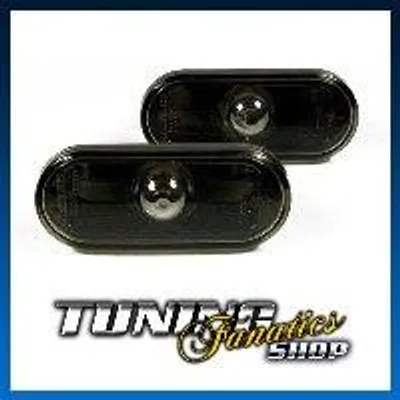 Produktbild von 2x Klarglas Seitenblinker Blinker SET SCHWARZ #2 für VW Seat Skoda Ford