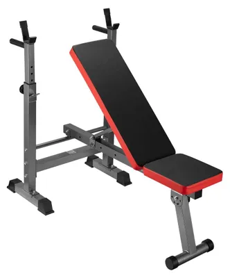 Immagine prodotto di Panca per pesi pieghevole - 2 in 1 - Regolabile - Fino a 230 kg - Acciaio - Nero