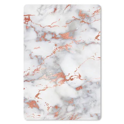 Produktbild von MuchoWow® Mauspad Mousepad Marmor - Weiß - Rot 18x27 cm - Mousepads - Maus Mat - Pad - Mausunterlage