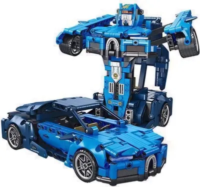 Produktbild von Forange FC9112 Transformer blau Klemmbaustein 717pcs Spielzeug Bausatz-NEU